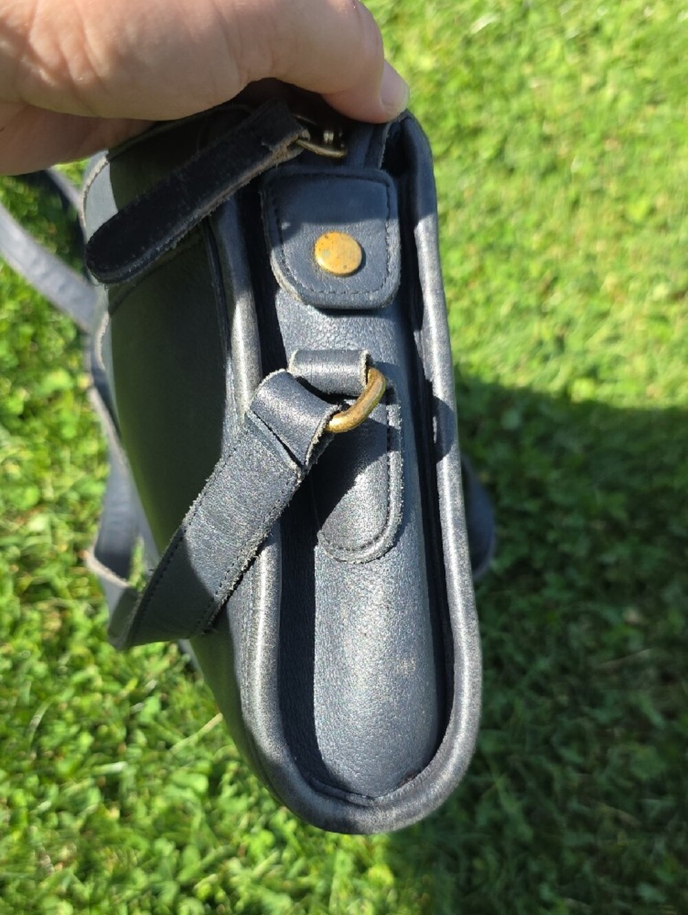 Coach Navy Leather Crossbody Bag J5C-9944 - Picture 3 of 12